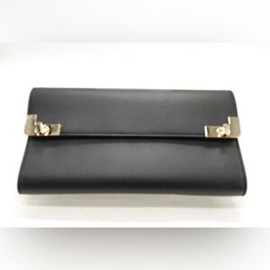 Lancel Long Black Leather Wallet